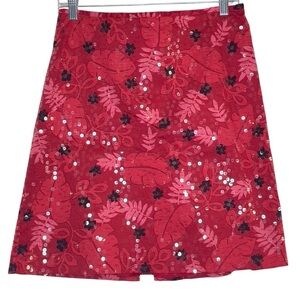 DStudio Red and Black Sequin detailing skirt size 10